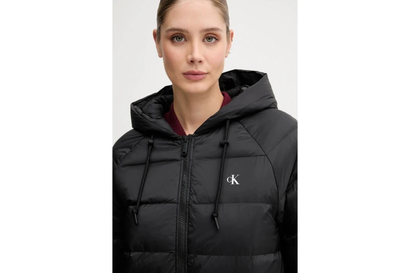 Calvin Klein Monogram Γυναικείο Μπουφάν Puffer Μαύρο