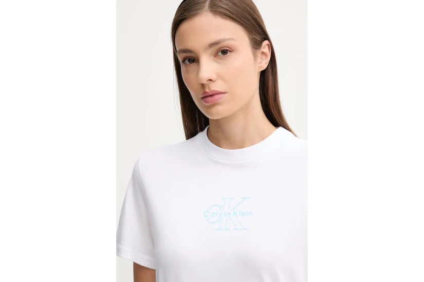 Calvin Klein Cotton Classic Γυναικείo Κοντομάνικο T-Shirt Λευκό