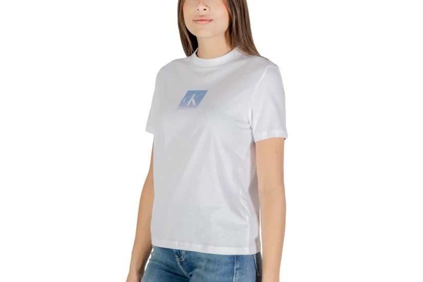 Calvin Klein Cotton Classic Γυναικείο Κοντομάνικο T-Shirt Λευκό