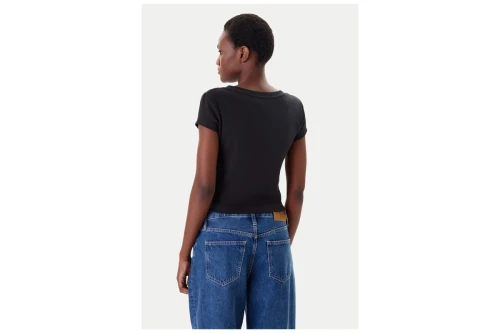 Calvin Klein Ribbed Cotton V-Neck T-Shirt Γυναικείο (LV047C910G UB1)