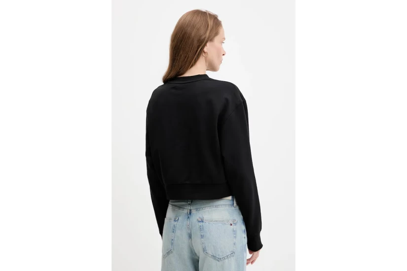 Calvin Klein Mesh Γυναικεία Μακρυμάνικη Μπλούζα Μαύρη