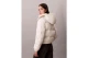 Calvin Klein Short Down Γυναικείο Μπουφάν Puffer με Κουκούλα Εκρού