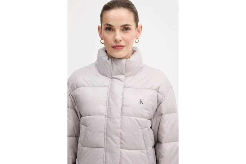 Calvin Klein Shine Cropped Γυναικείο Μπουφάν Puffer Λιλά
