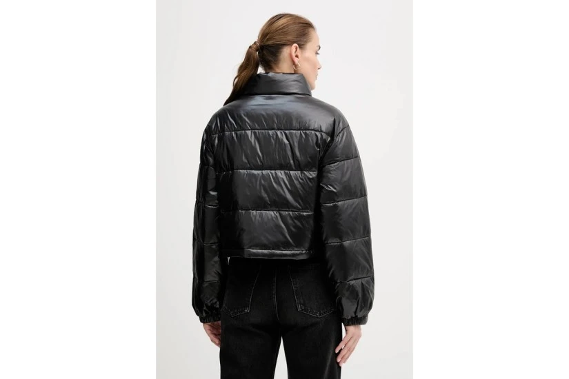 Calvin Klein Shine Cropped Γυναικείο Μπουφάν Puffer Μαύρο