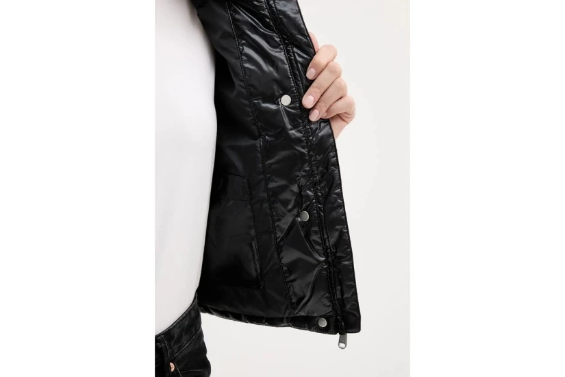 Calvin Klein Shine Cropped Γυναικείο Μπουφάν Puffer Μαύρο