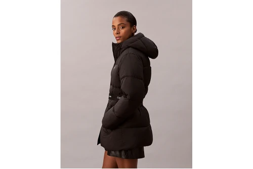 Calvin Klein Logo Belt Hooded Μπουφάν Puffer Γυναικείο (LV047D507G UB1)