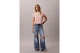 Calvin Klein Glossy Metallic Logo Γυναικείο Κοντομάνικο T-Shirt Σομόν