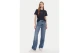 Calvin Klein Glossy Metallic Logo Γυναικείο Κοντομάνικο T-Shirt Μαύρο
