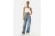 Calvin Klein Ribbed Cotton Cami Γυναικείο Αμάνικο Crop Top Λευκό