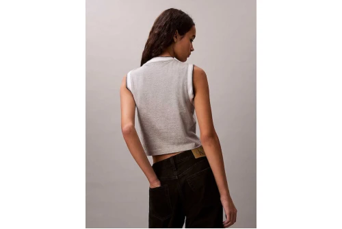 Calvin Klein Sporty Ringer Μπλούζα Αμάνικη Γυναικεία (LV047F225G P79)