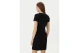 Calvin Klein Monologo Baby Rib Γυναικείο Mini Φόρεμα Μαύρο