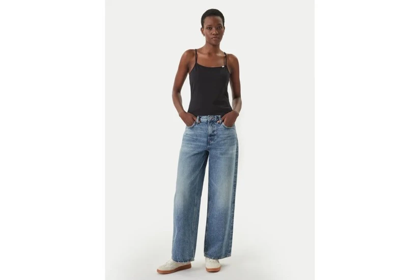 Calvin Klein Cotton Stretch Strap Cami Γυναικεία Αμάνικη Μπλούζα Μαύρη