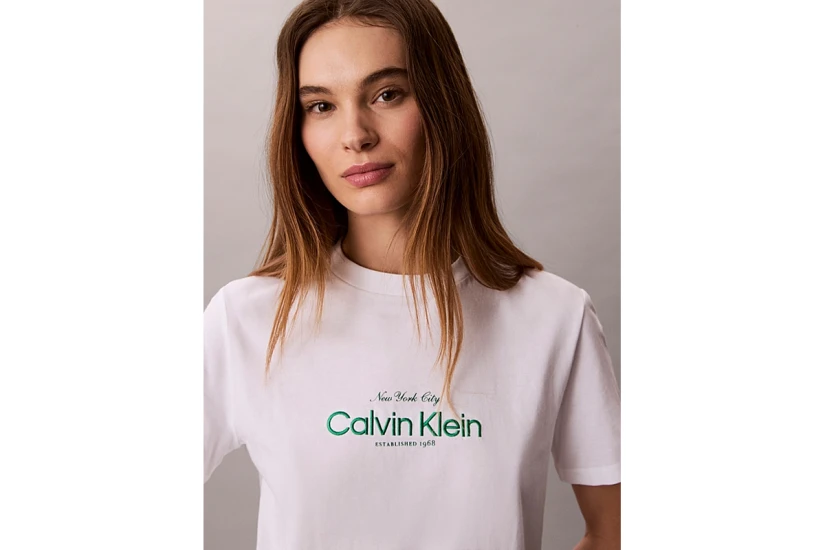 Calvin Klein Classic NYC Logo Γυναικείο Κοντομάνικο T-Shirt Λευκό