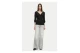 Calvin Klein Woven Label Baby Rib Γυναικεία Βαμβακερή Ζακέτα Μαύρη