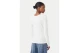 Calvin Klein Woven Label Baby Rib Γυναικεία Βαμβακερή Ζακέτα Λευκή