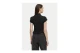 Calvin Klein Monologo Patch Rib Zip Γυναικείο Κοντομάνικο T-Shirt Μαύρο