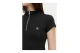 Calvin Klein Monologo Patch Rib Zip Γυναικείο Κοντομάνικο T-Shirt Μαύρο