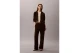 Calvin Klein Logo Waistband Wide Leg Γυναικείο Παντελόνι Φόρμας Καφέ