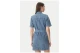 Calvin Klein Belted Denim Shirt Γυναικείο Φόρεμα Mini Μπλε