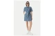 Calvin Klein Belted Denim Shirt Γυναικείο Φόρεμα Mini Μπλε