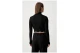 Calvin Klein Baby Rib Crop Logo Γυναικεία Μακρυμάνικη Μπλούζα με Ψηλό Λαιμό Μαύρη
