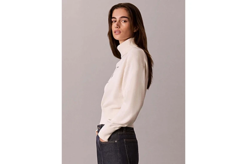 Calvin Klein Ls Logo Tneck Pullover (LV047H329G YAS)