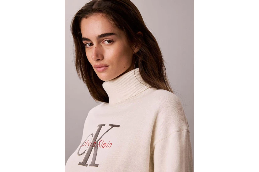 Calvin Klein Ls Logo Tneck Pullover (LV047H329G YAS)