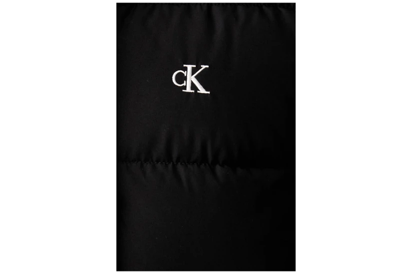 Calvin Klein Short Hooded Γυναικείο Μπουφάν Puffer με Αποσπώμενη Κουκούλα Μαύρη