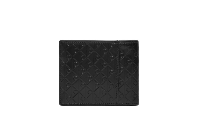 Calvin Klein Embossed Allover Monogram Ανδρικό Πορτοφόλι Μαύρο