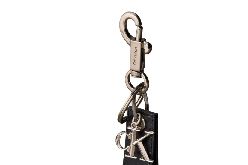 Calvin Klein Monogram Key Fob Μπρελόκ Μαύρο, Ασημί