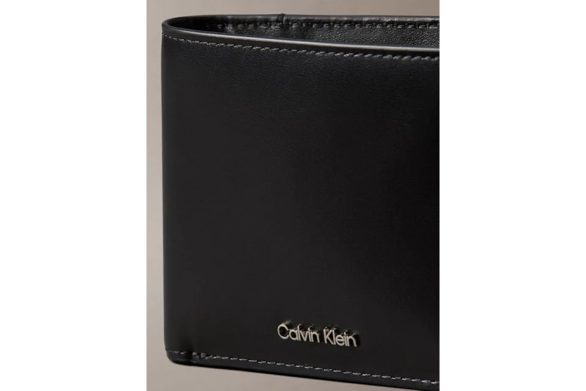 Calvin Klein Leather Bifold Ανδρικό Πορτοφόλι Μαύρο