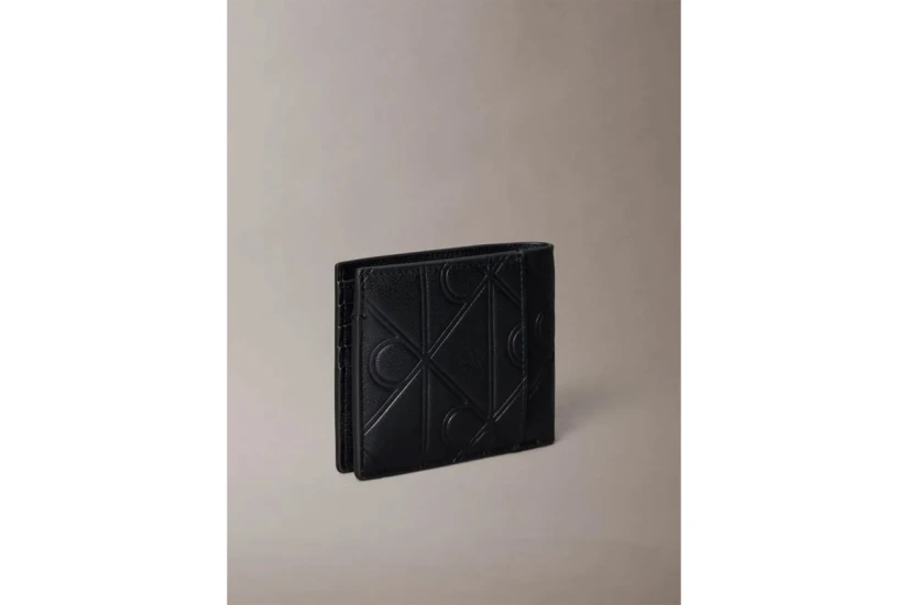 Calvin Klein Emblem Logo Bifold Ανδρικό Πορτοφόλι Μαύρο