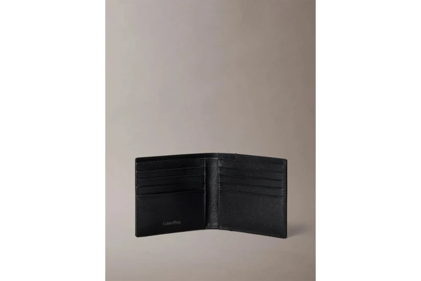 Calvin Klein Emblem Logo Bifold Ανδρικό Πορτοφόλι Μαύρο