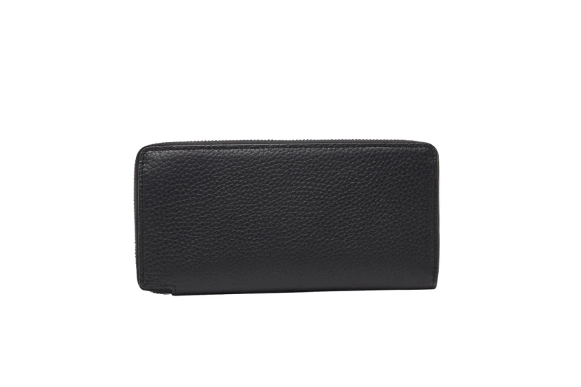 Calvin Klein Foil Embossed Long Zip Γυναικείο Πορτοφόλι Μαύρο