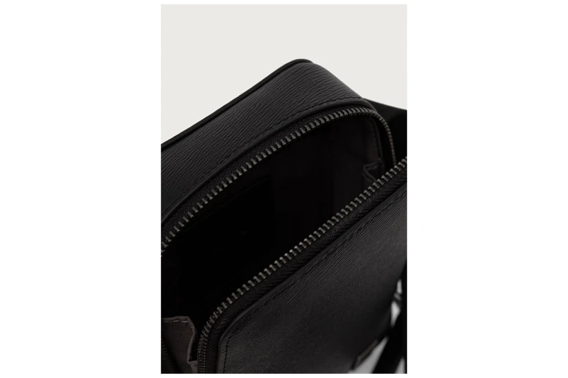 Calvin Klein Emblem Hardware Ανδρικό Τσαντάκι Κινητού Χιαστί - Ώμου Μαύρο