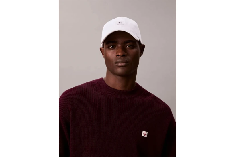 Calvin Klein Monogram Woven Patch Καπέλο Strapback Λευκό