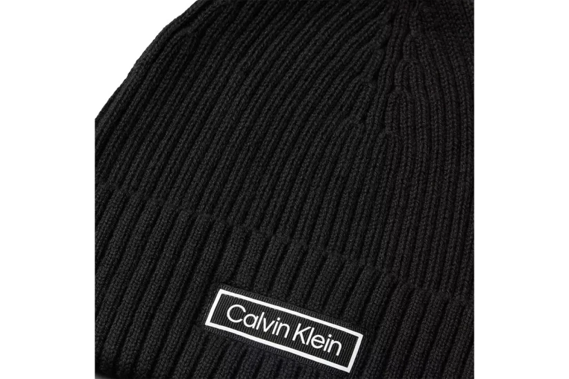Calvin Klein Cotton Cashmere Blend Χειμερινό Σκουφάκι Μαύρο