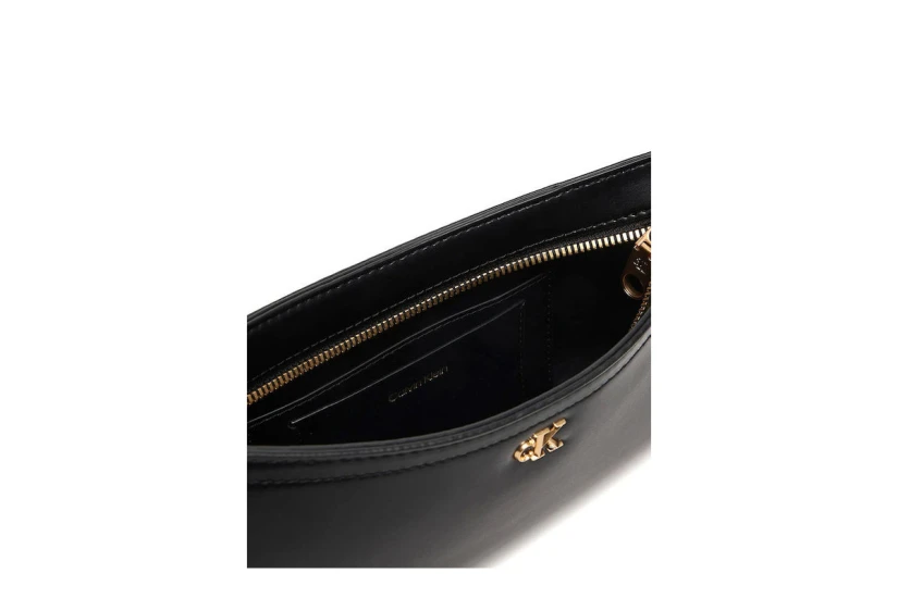 Calvin Klein Monogram Logo Γυναικεία Τσάντα Ώμου Μαύρη