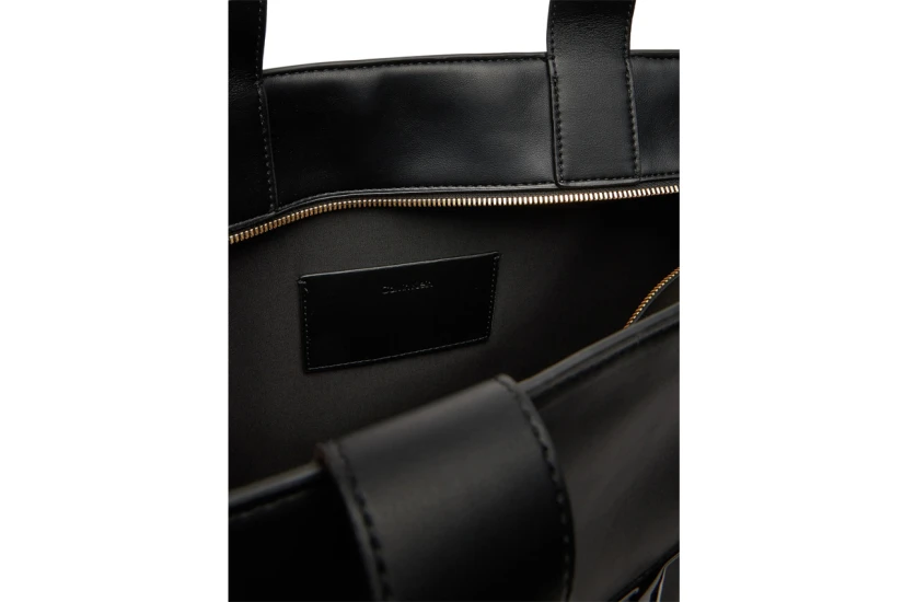 Calvin Klein Embossed Monogram Logo Τσάντα Shopper Μαύρη