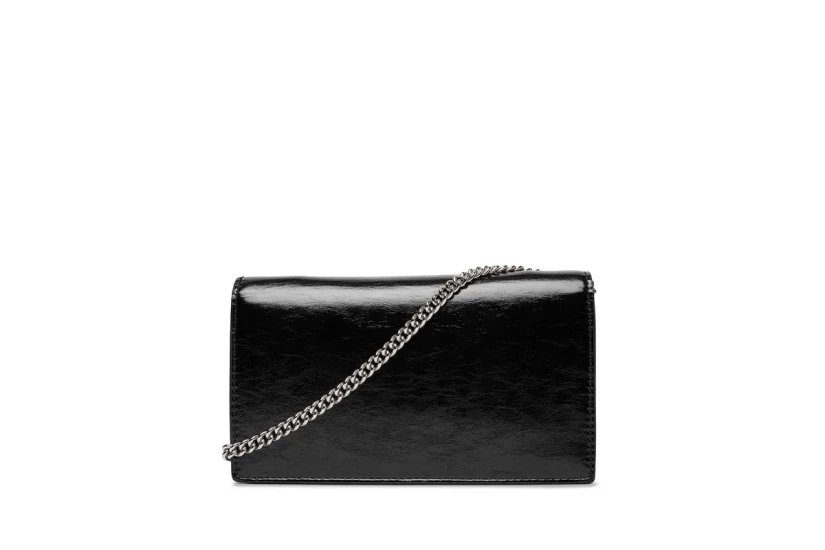 Calvin Klein Metallic On Chain Γυναικείο Πορτοφόλι Μαύρο