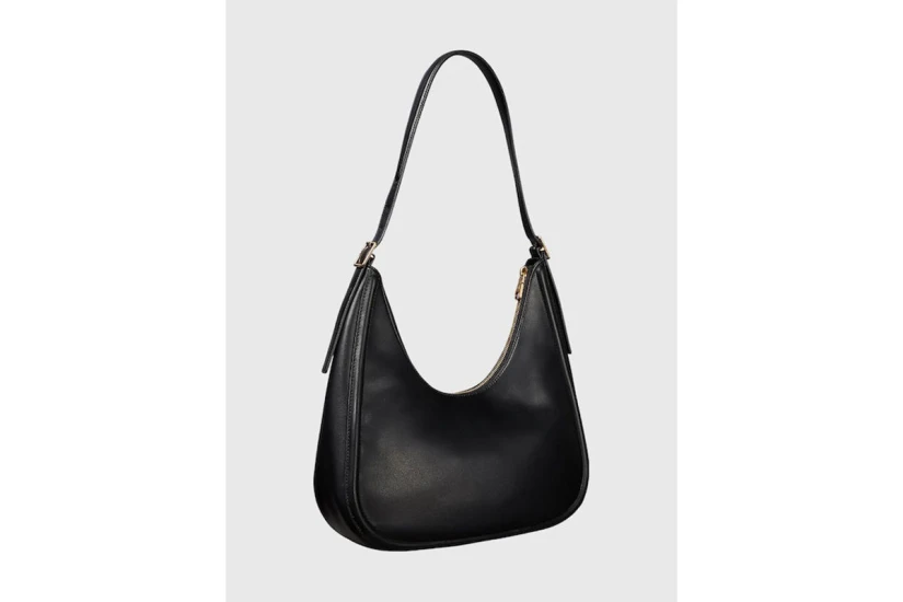 Calvin Klein Soft Touch Crescent Logo Hobo Γυναικεία Τσάντα Ώμου - Χειρός Μαύρη