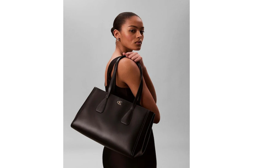 Calvin Klein Monogram Logo Business Γυναικεία Τσάντα Tote Μαύρη