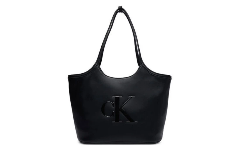 Calvin Klein Signature Monogram Laptop Γυναικεία Τσάντα Tote Μαύρη
