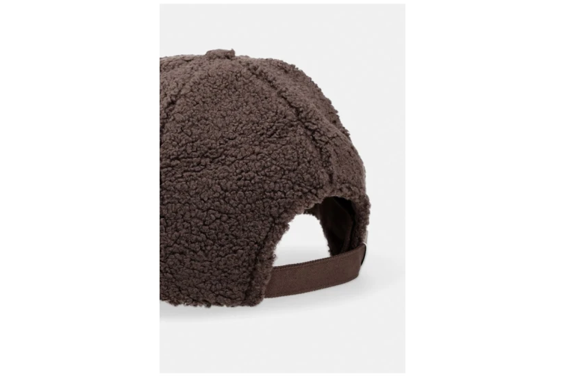 Calvin Klein Sherpa Baseball Γυναικείο Καπέλο Strapback Καφέ, Μαύρο