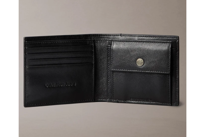 Calvin Klein Leather RFID Billfold Ανδρικό Πορτοφόλι Μαύρο