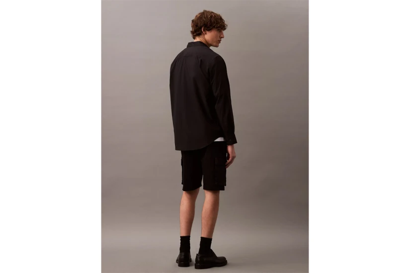 Calvin Klein Cotton Twill Ανδρική Βερμούδα Cargo Μαύρη