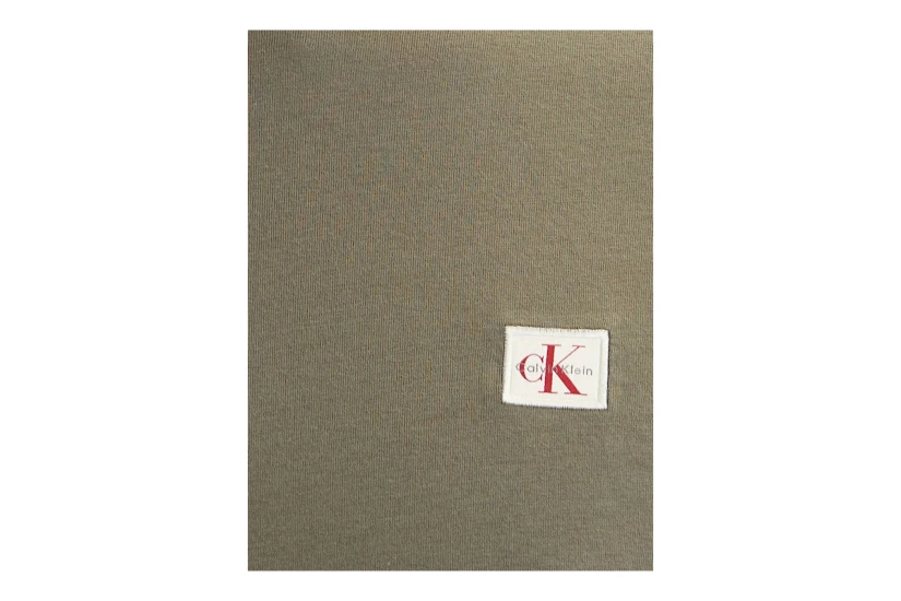 Calvin Klein Cotton Badge Ανδρικό Κοντομάνικο T-Shirt Χακί