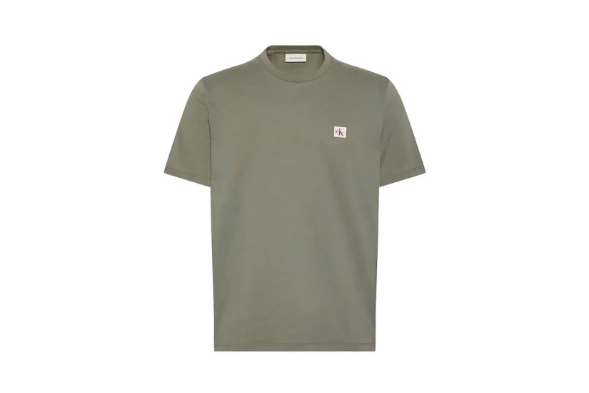 Calvin Klein Cotton Badge Ανδρικό Κοντομάνικο T-Shirt Χακί