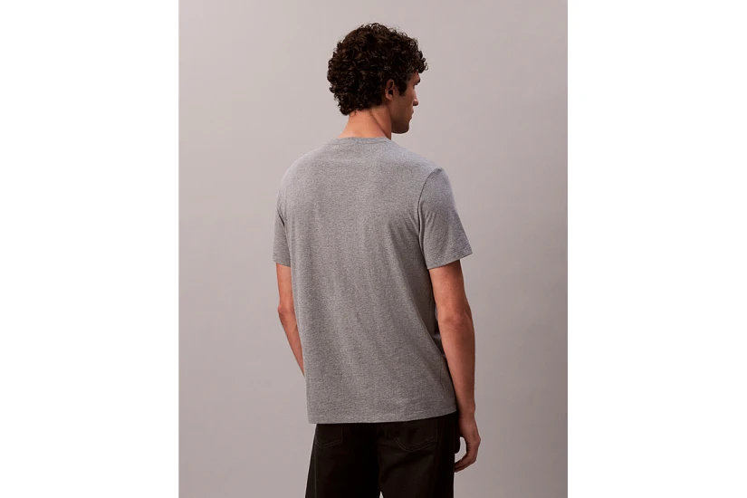 Calvin Klein Cotton Badge Ανδρικό Κοντομάνικο T-Shirt Γκρι