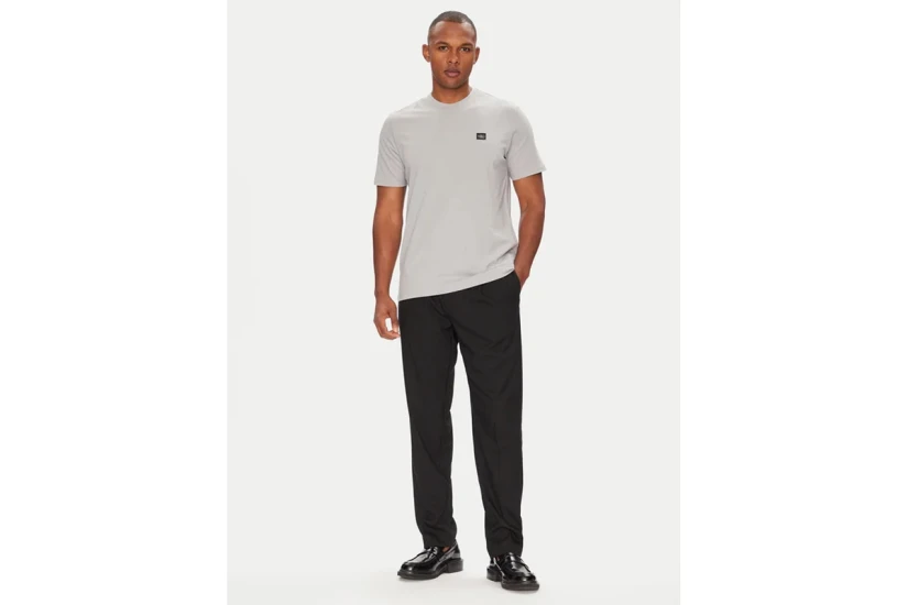 Calvin Klein Cotton Badge Ανδρικό Κοντομάνικο T-Shirt Γκρι